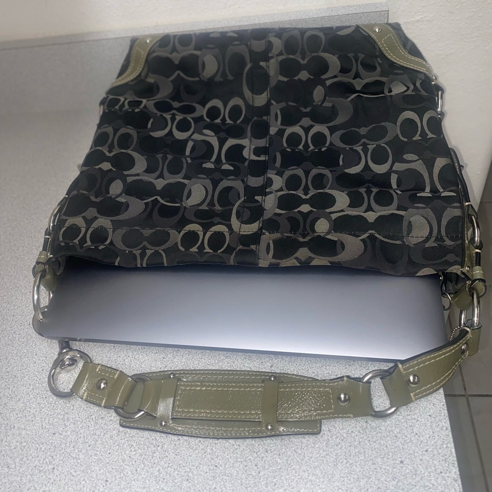 Coach Carly Large Multi Silver/Black Hobo Bag GUC - Picture 15 of 16